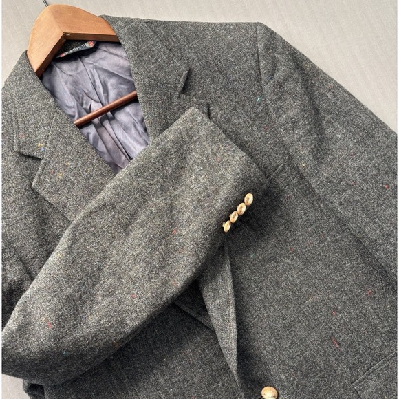 Austin Reed Other - Vintage Austin Reed Wool Tweed Blazer Mens 42R Grey Flecked Sport Coat USA Made